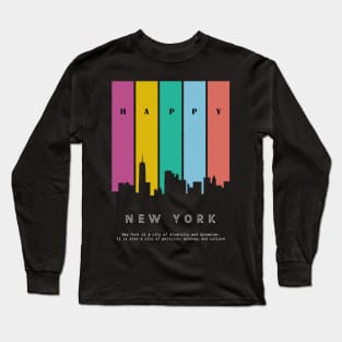 cityscape of new york Long Sleeve T-Shirt